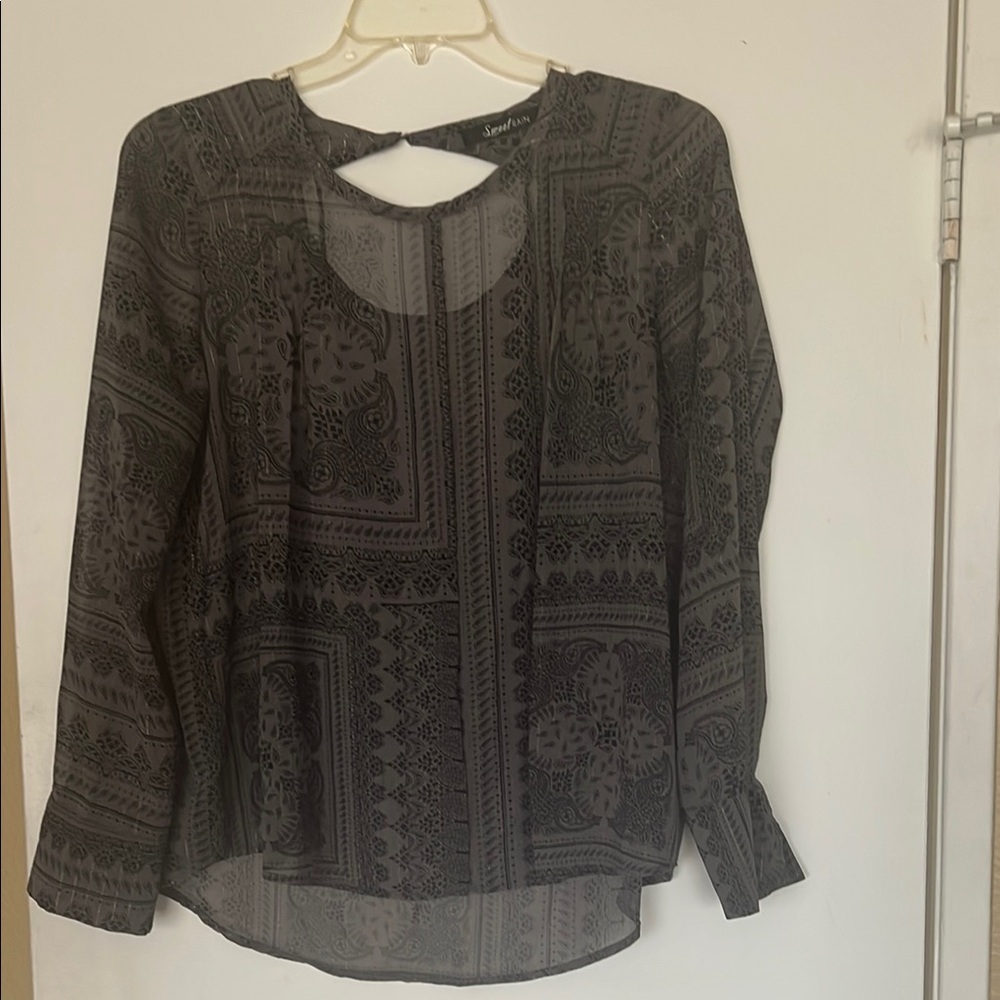 Sophie Rue Black keyhole back Blouse
